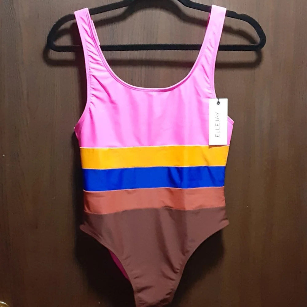 NWT Ellejay Randall striped one piece